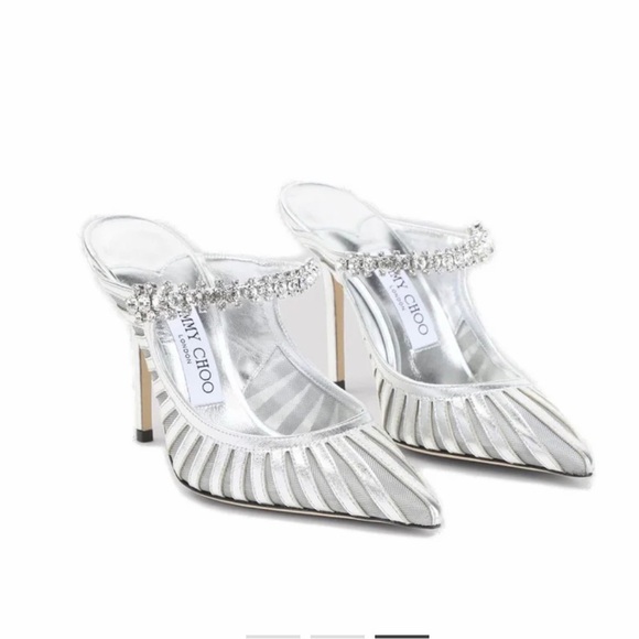 Jimmy Choo Shoes - Jimmy Choo bling silver embellished pumps size 39